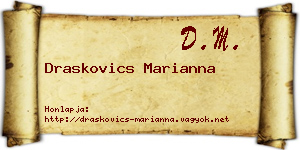 Draskovics Marianna névjegykártya